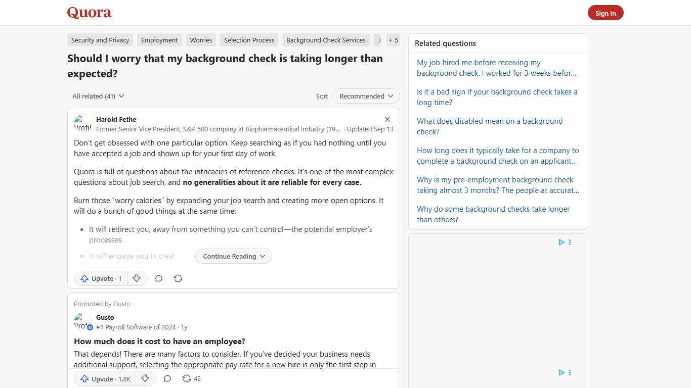 Should I worry that my background check is taking longer than expected? - Quora
