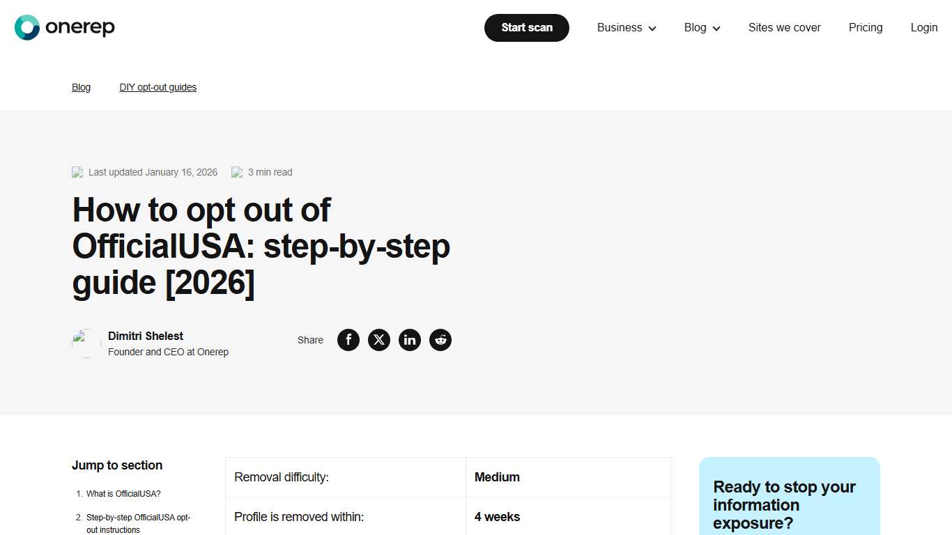 How To Opt Out Of OfficialUSA: Step-by-step Guide [2026]